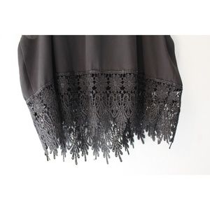 Staring at Stars Tops - Staring at Stars Black Lace Crop Top Staring at Stars Tops - Staring at Stars Black Lace Crop Top